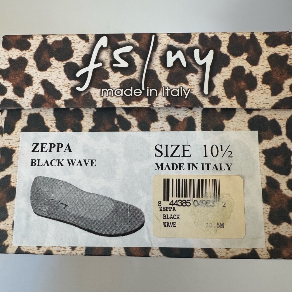 FRENCH SOLE Zeppa Black Wave Ballet Flats With Box Size 10.5 - Picture 3 of 16